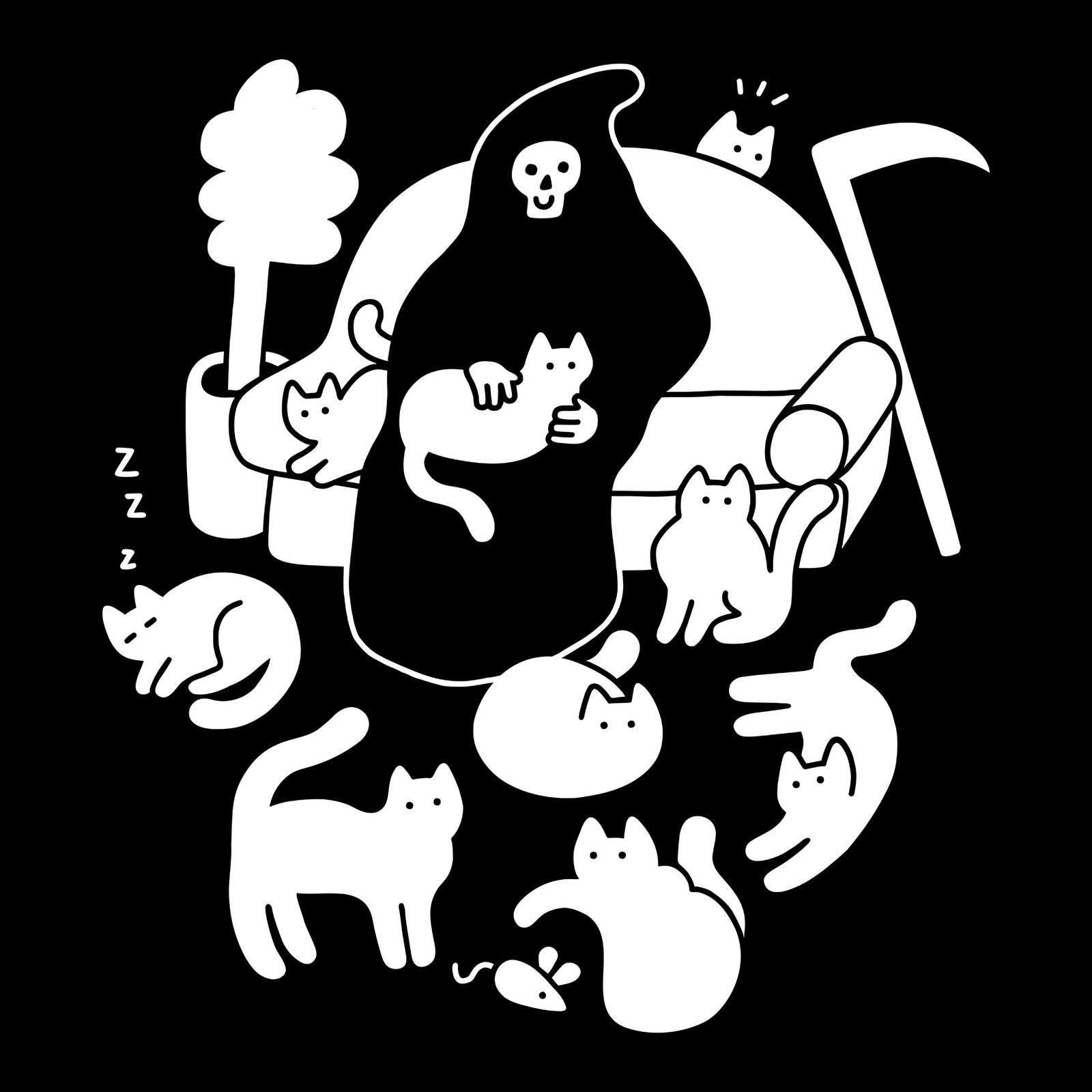 9 Lives Tote tote bag by Lonely Kids Club