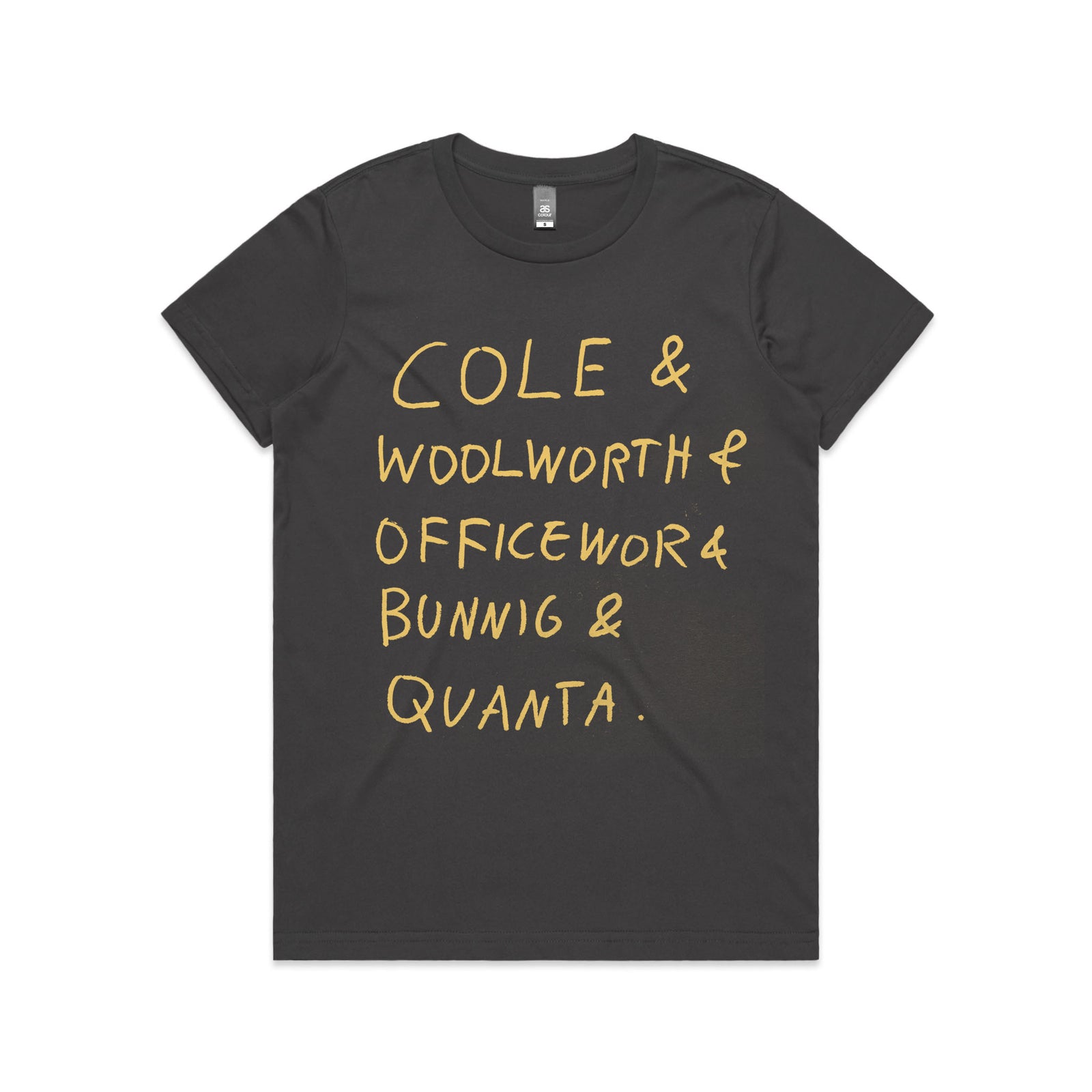 Faded Black fitted womens t-shirt with Cole graphic by Lonely Kids Club