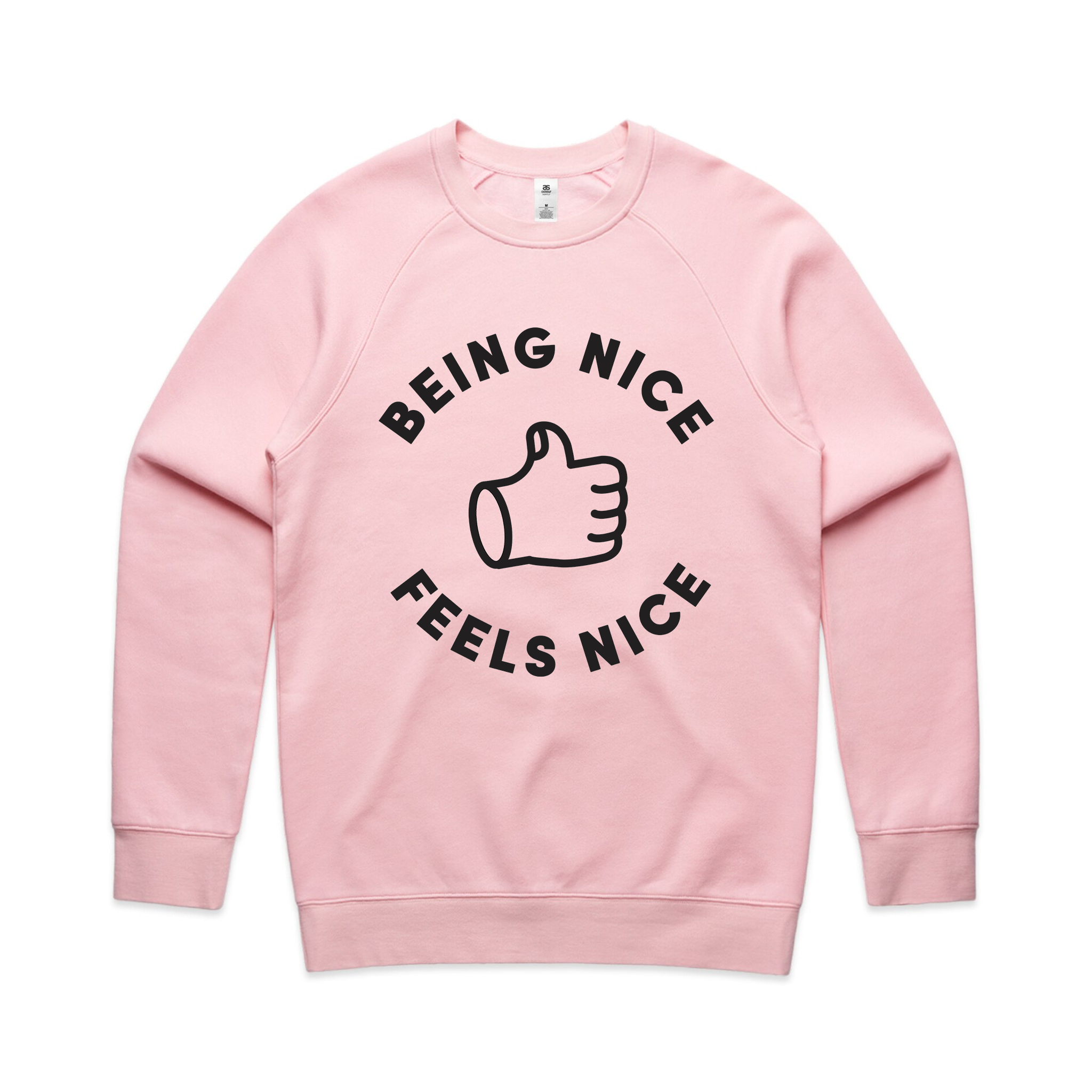 Being nice is cool sweatshirt hotsell