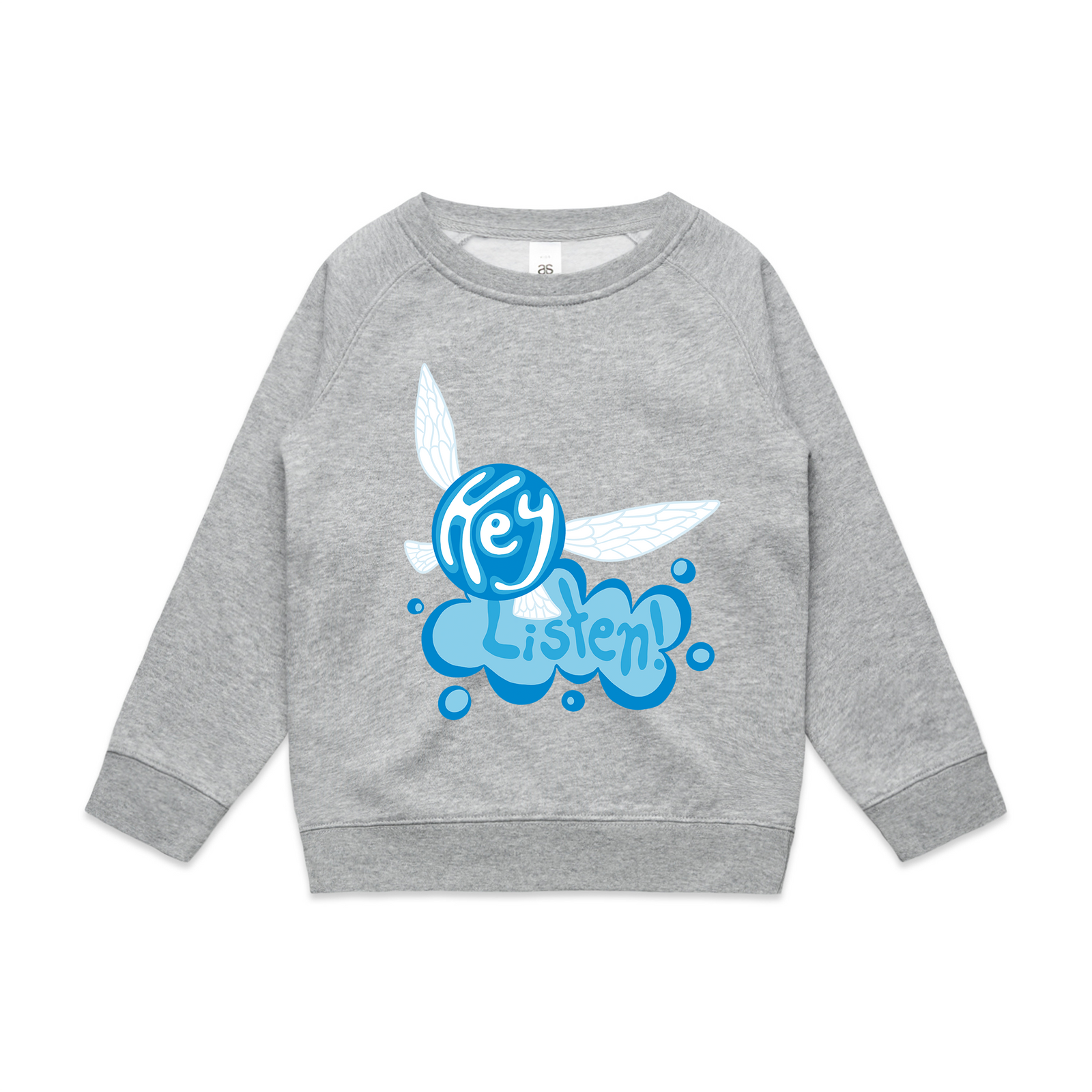 Grey Marle kids jumper with Choose Your Own Kids Jumper graphic by Lonely Kids Club