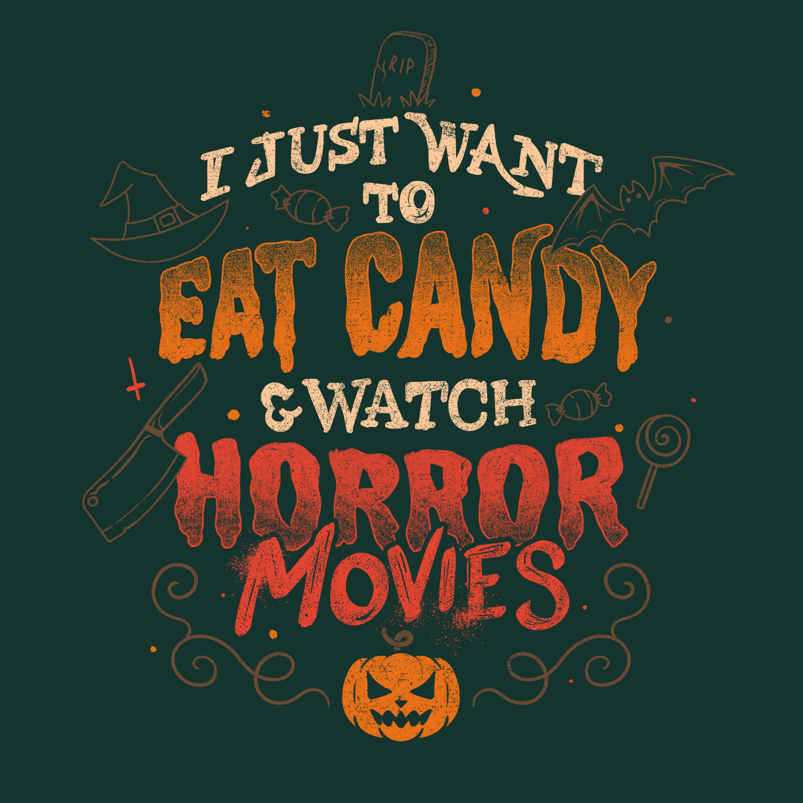Candy & Horror Movies Hoodie hoodie by Lonely Kids Club