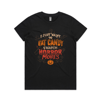 Candy & Horror Movies Tee