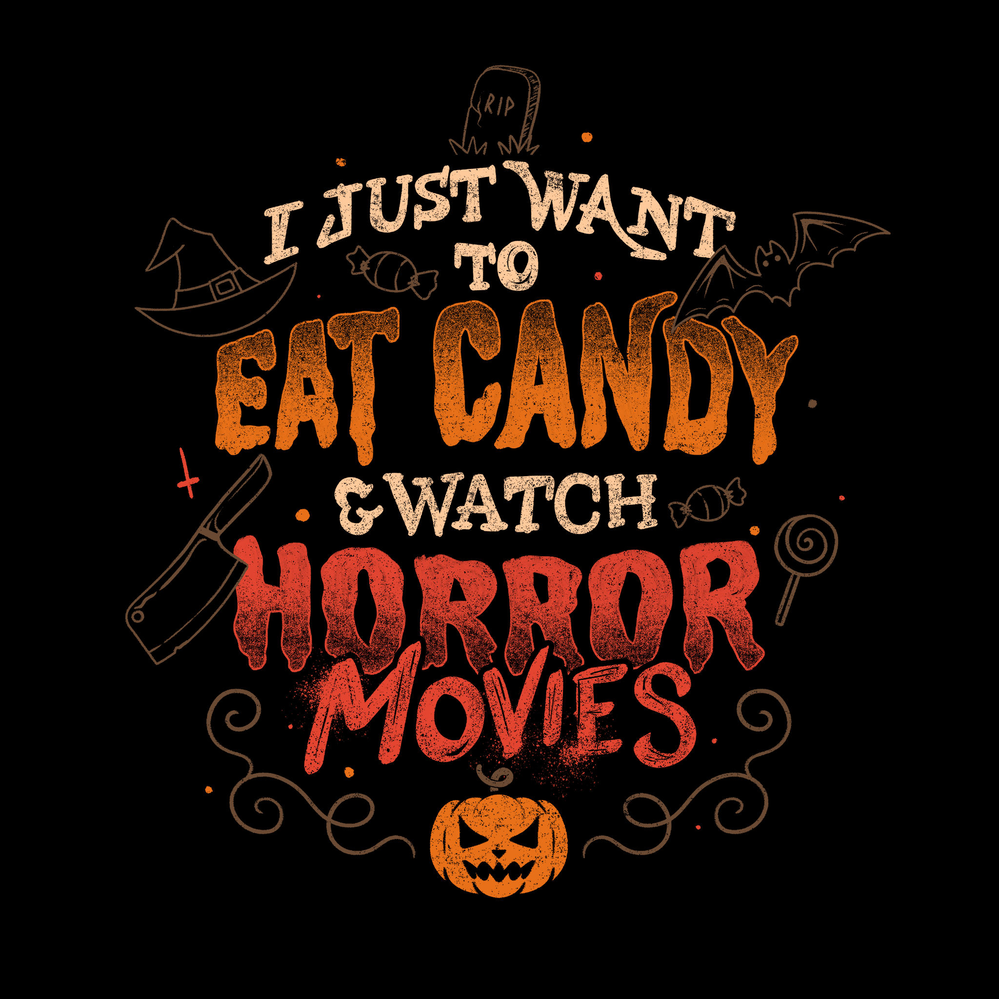 Candy & Horror Movies Tee