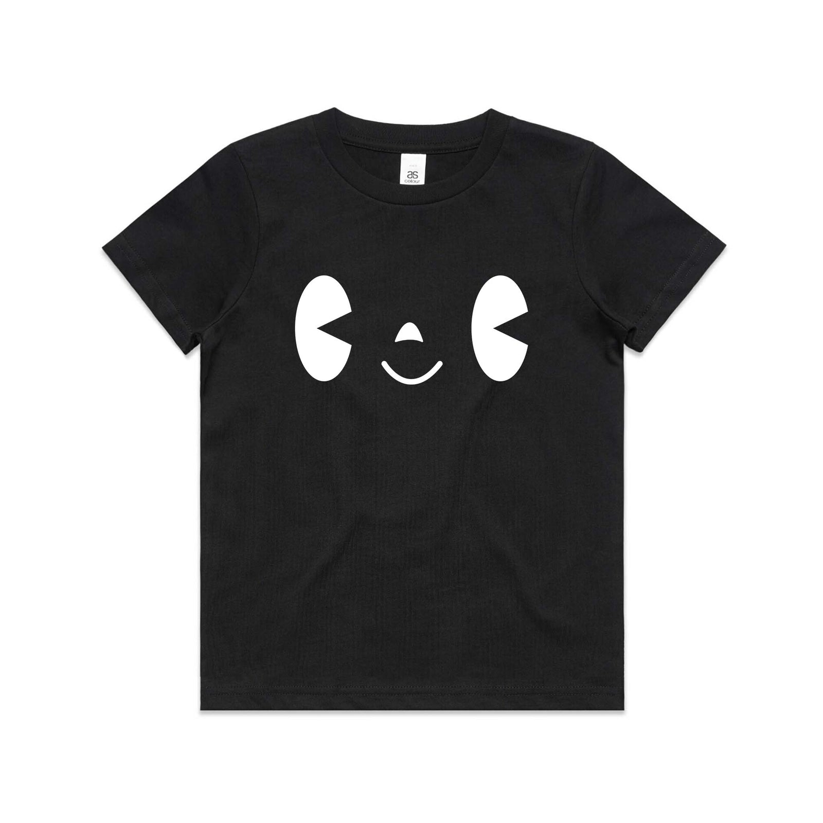 Black kids t-shirt with Cecil Face Kids graphic by Lonely Kids Club