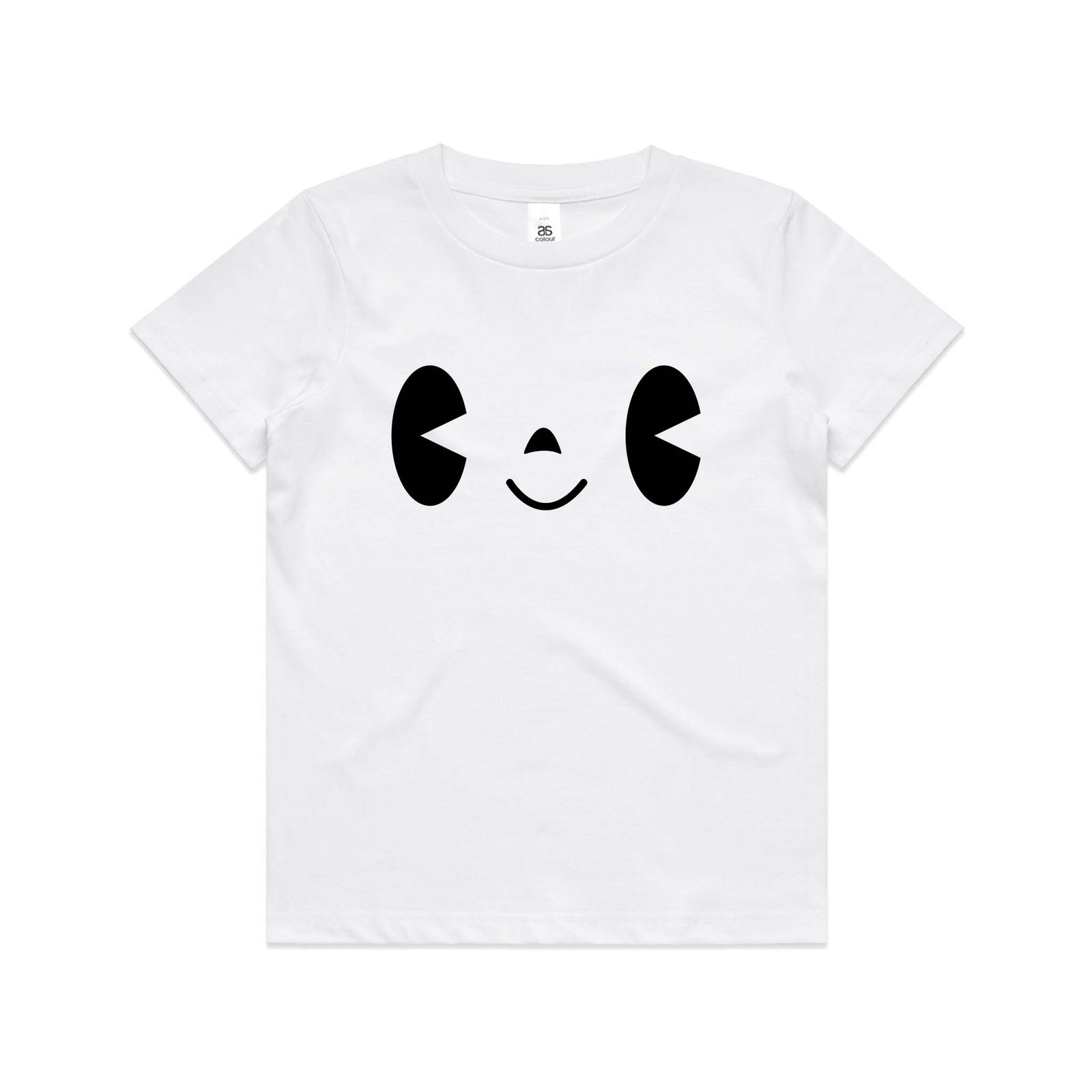 White kids t-shirt with Cecil Face Kids graphic by Lonely Kids Club