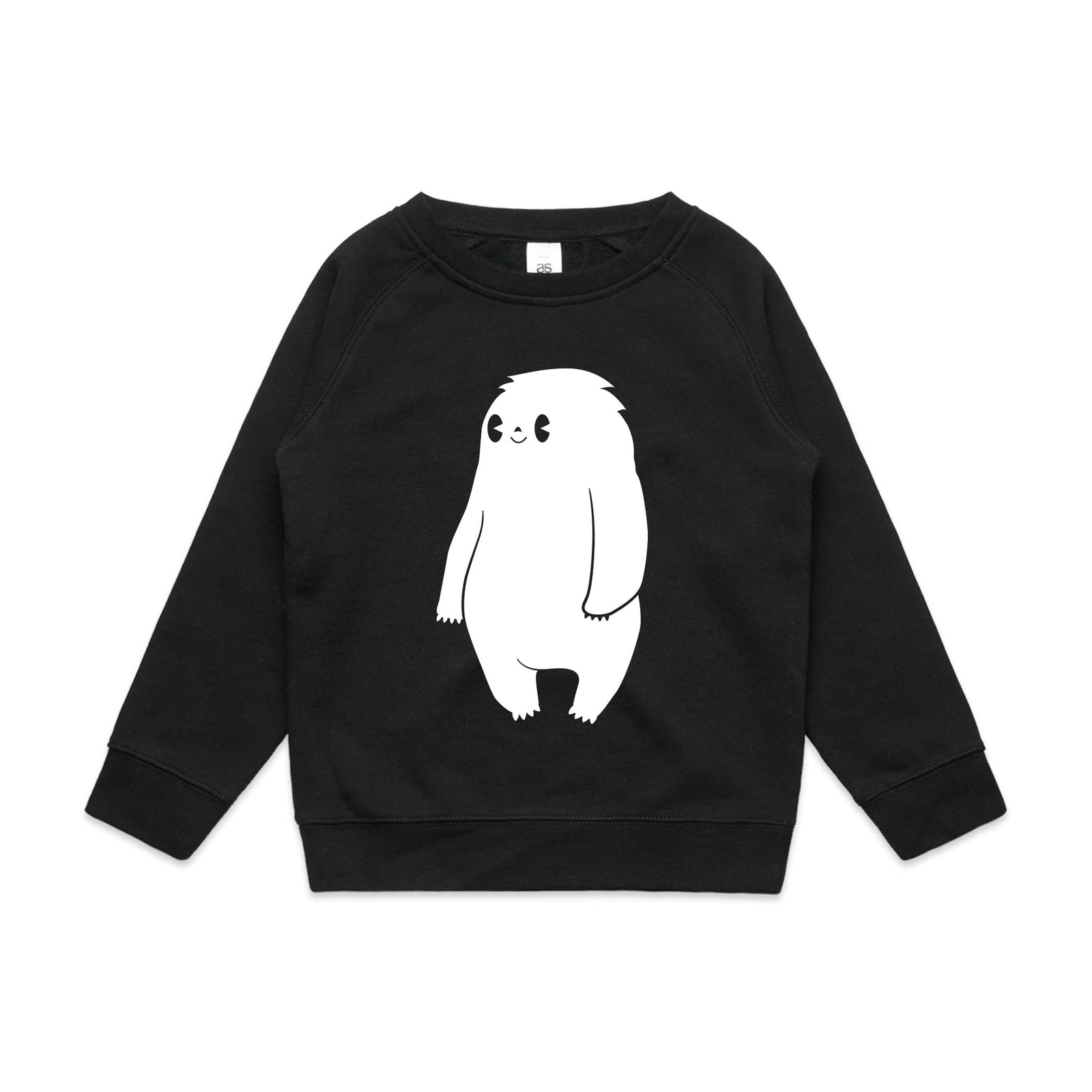 Black kids jumper with Cecil Kids Jumper graphic by Lonely Kids Club