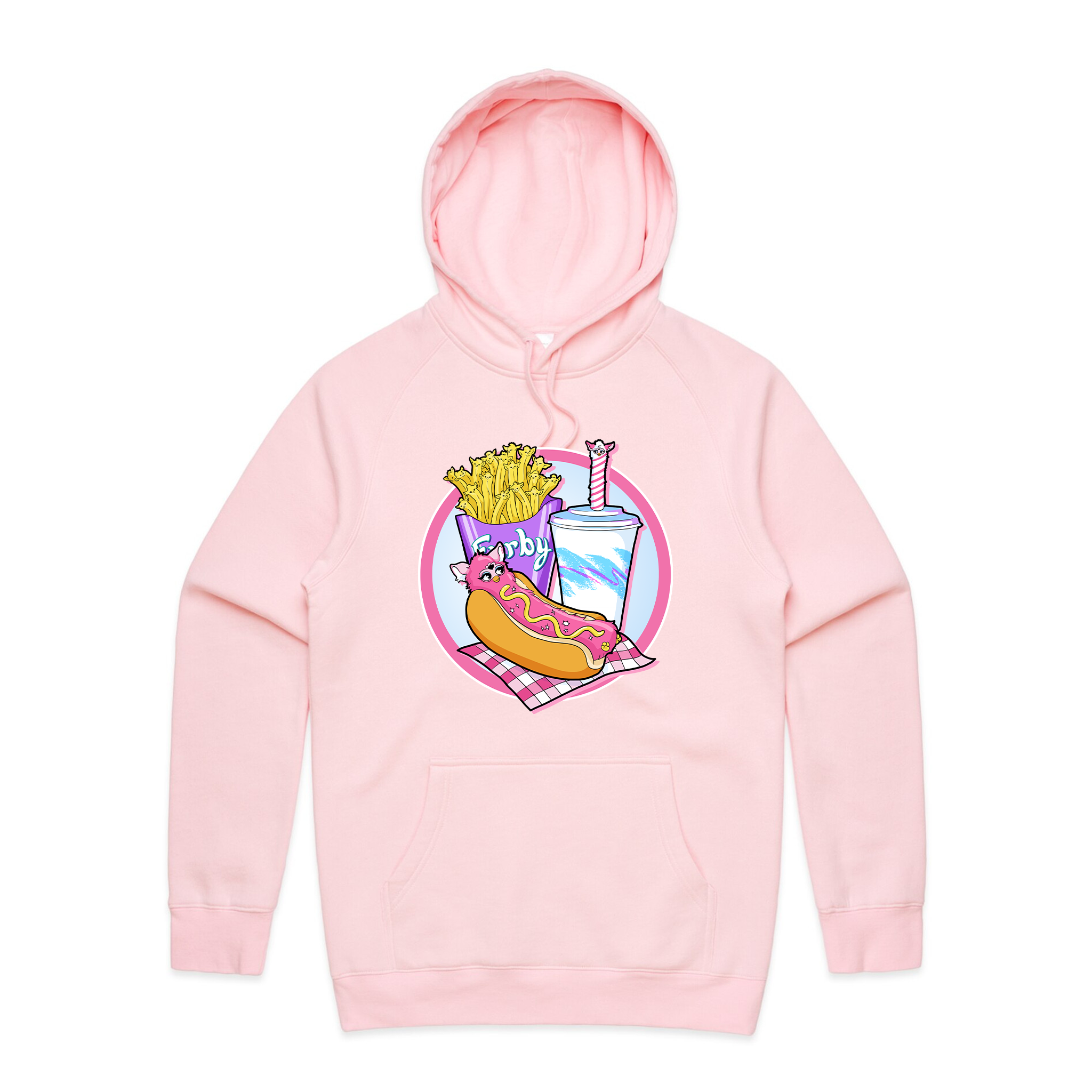 40s and shop shorties pink hoodie