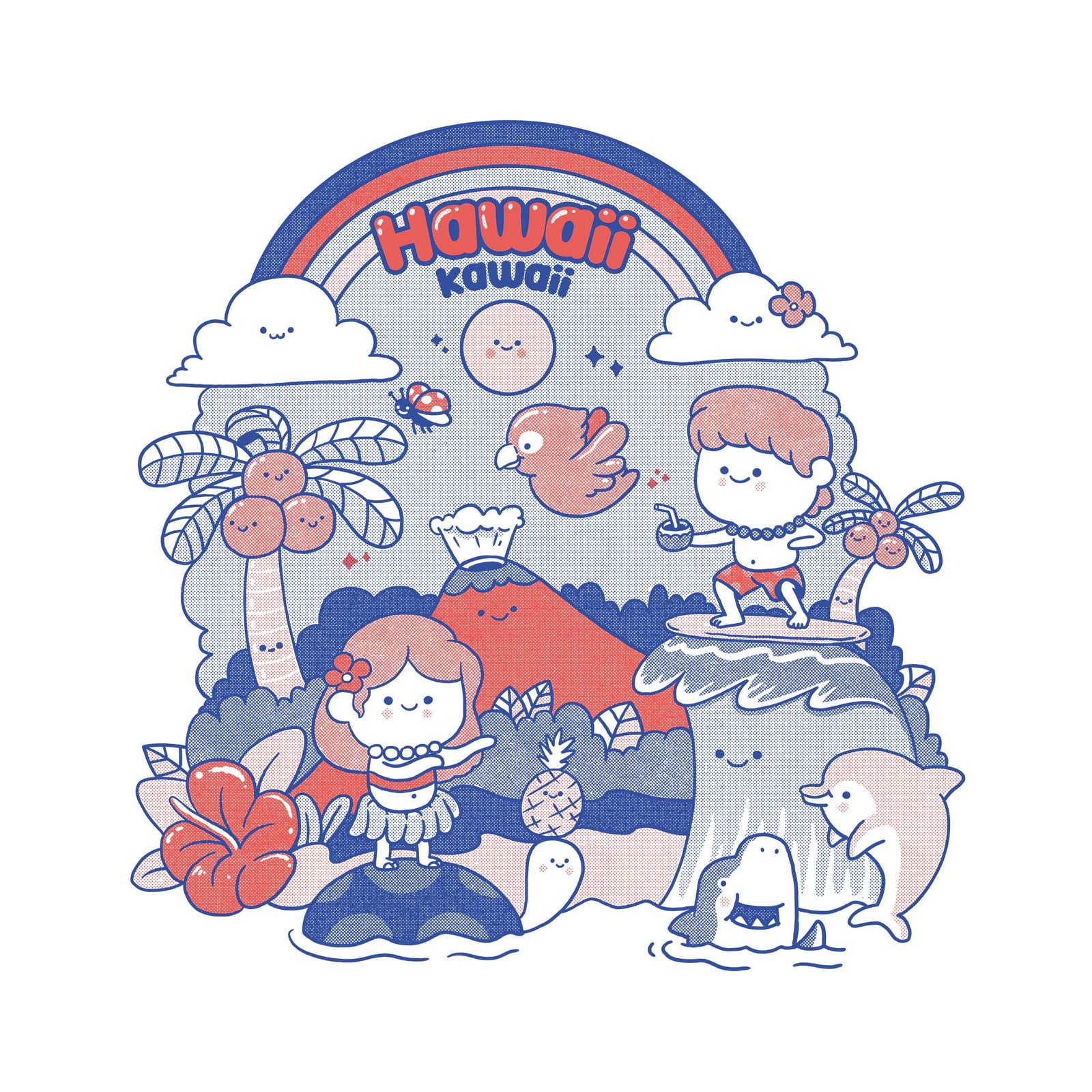 Hawaii Kawaii Tote tote bag by Lonely Kids Club