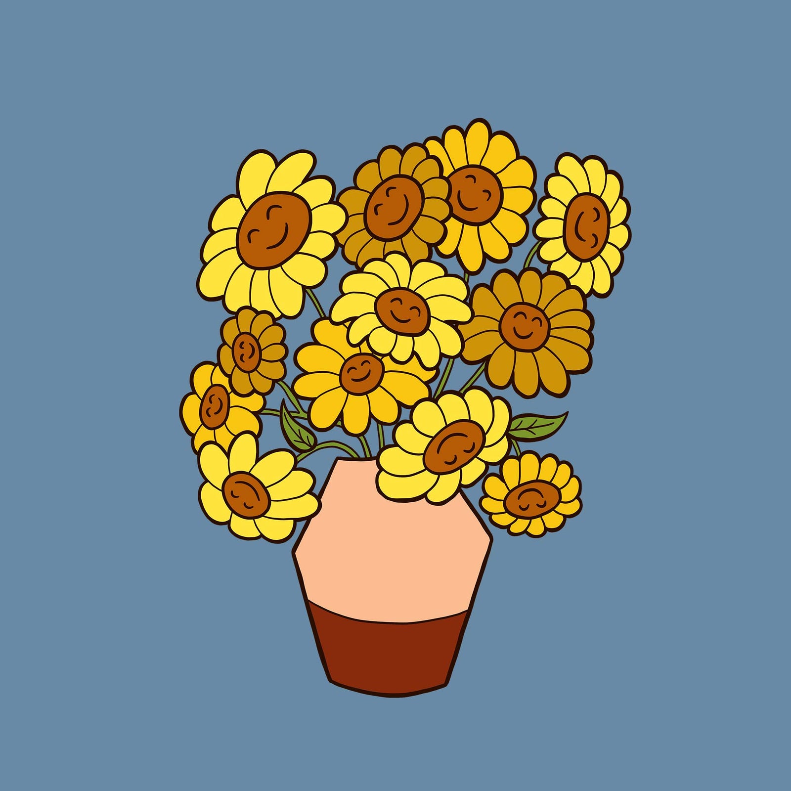 Happy Sunflowers Tote tote bag by Lonely Kids Club