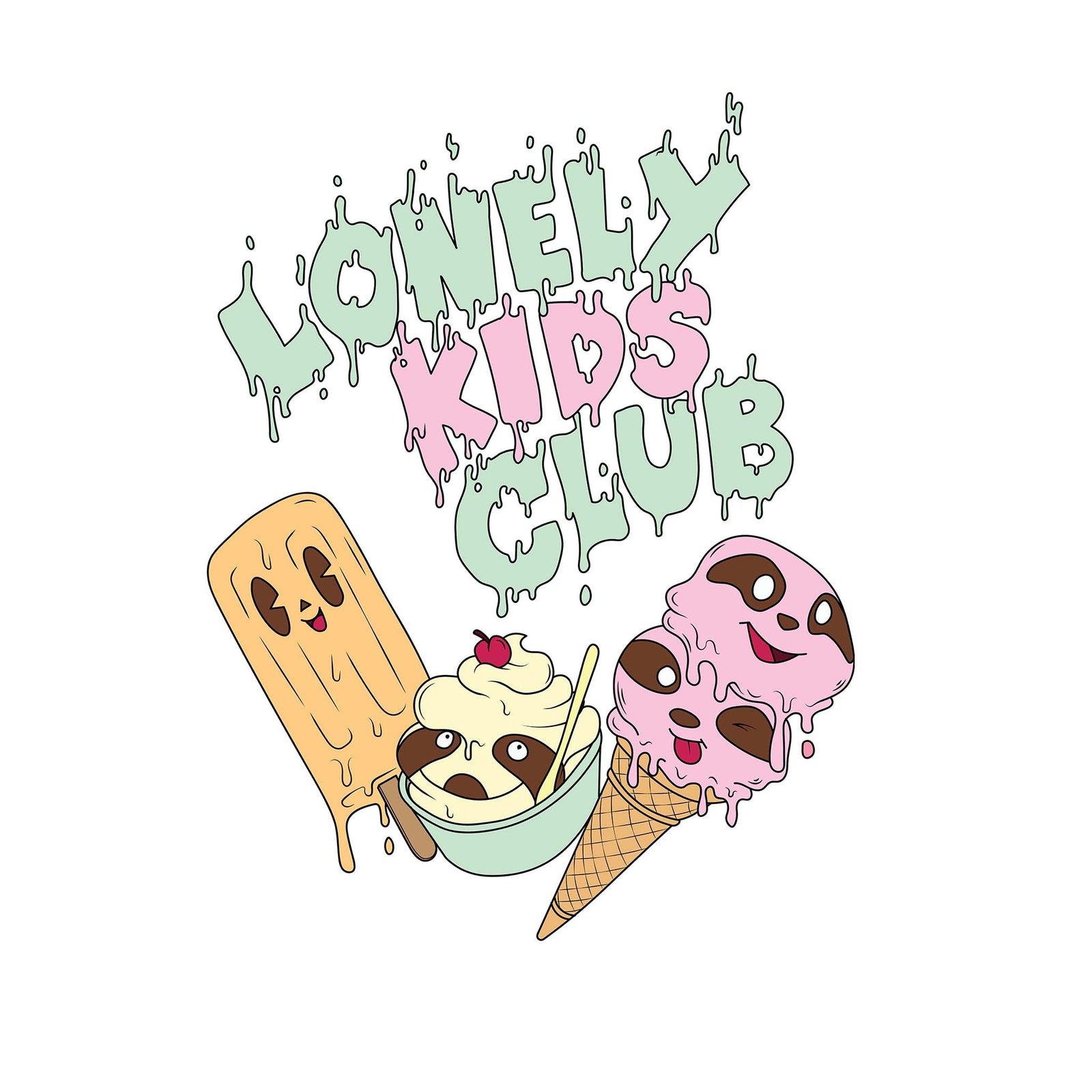 Ice Cream Gang Tote tote bag by Lonely Kids Club