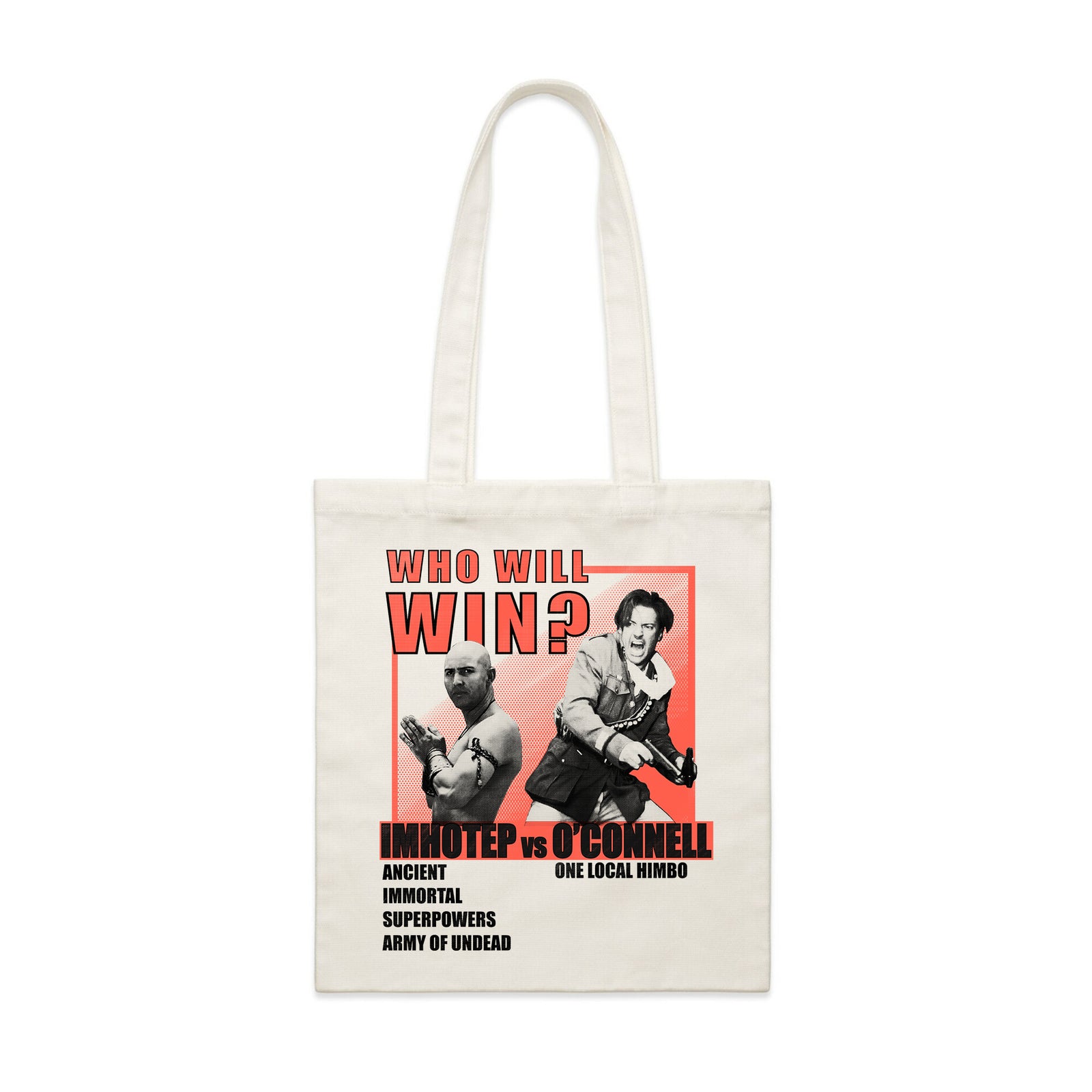 Imhotep vs O'Connell Tote tote bag by Lonely Kids Club