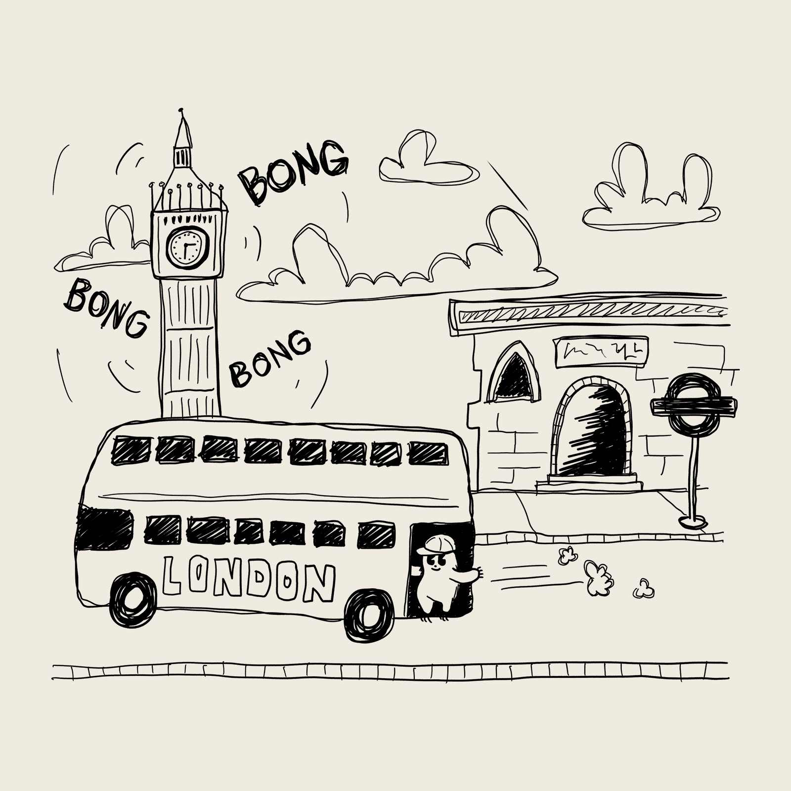 LKC In London Tote tote bag by Lonely Kids Club