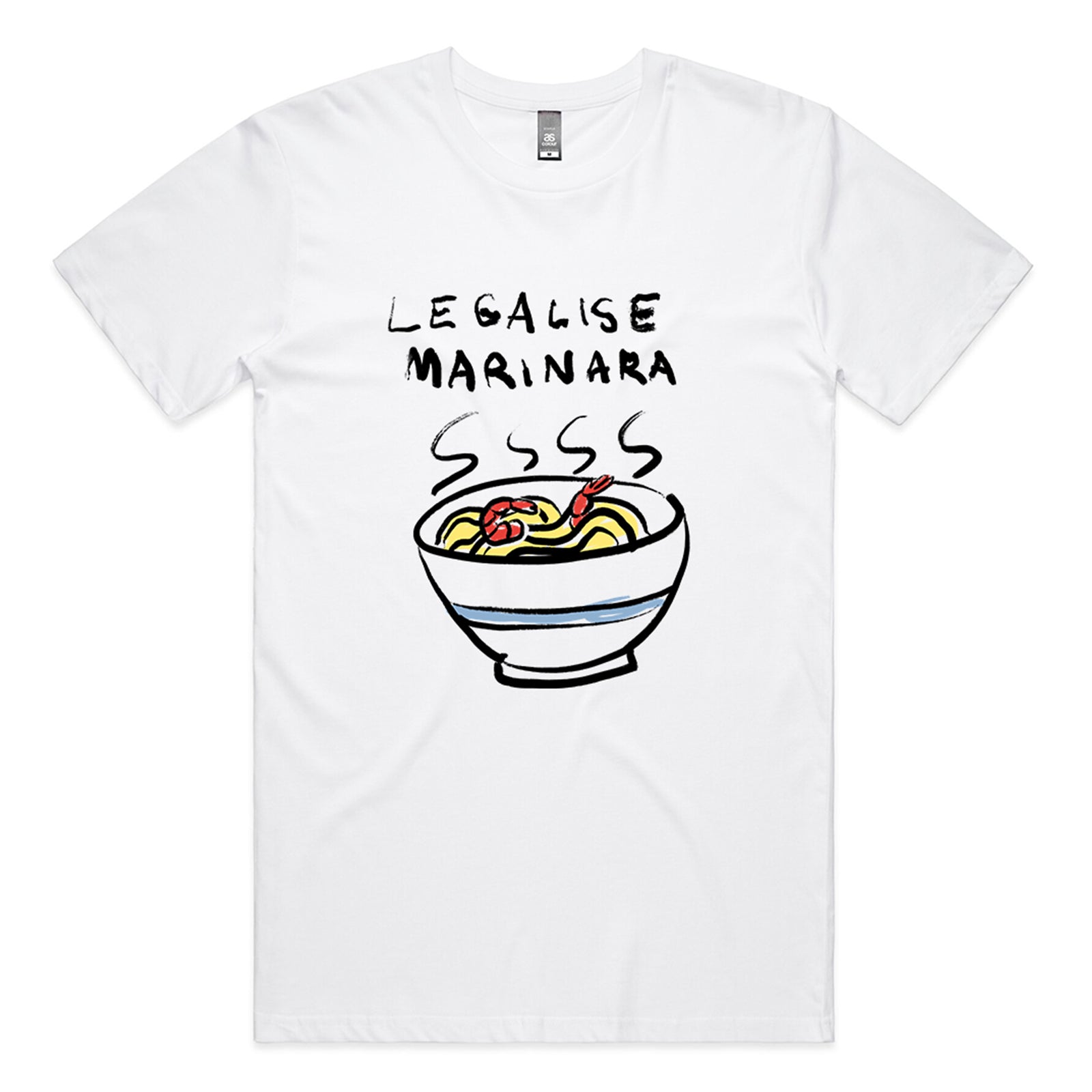 Legalise Marinara t-shirt by Lonely Kids Club