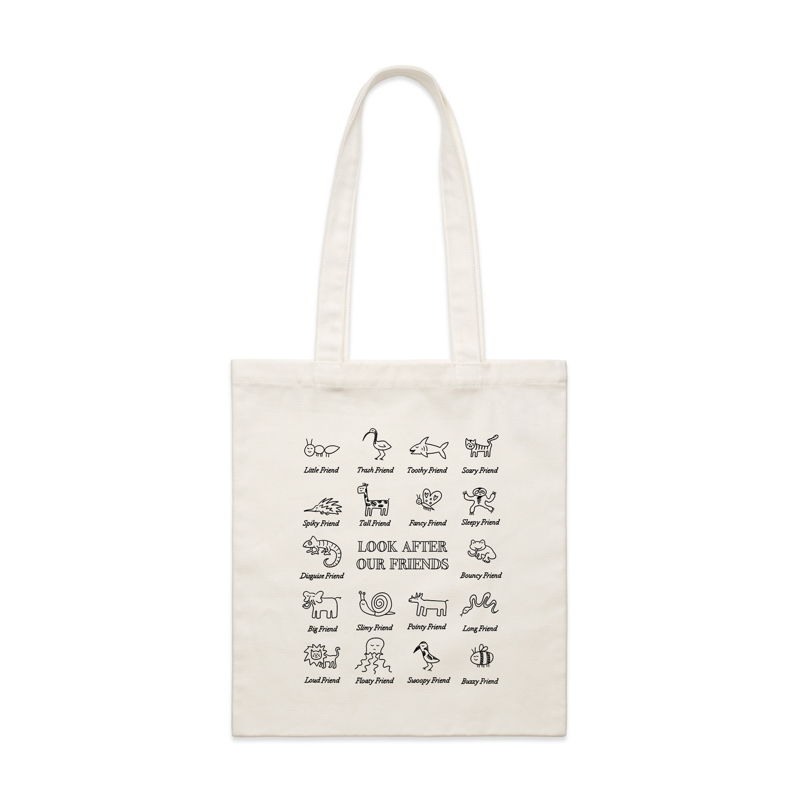 Look After Our Friends Tote tote bag by Lonely Kids Club