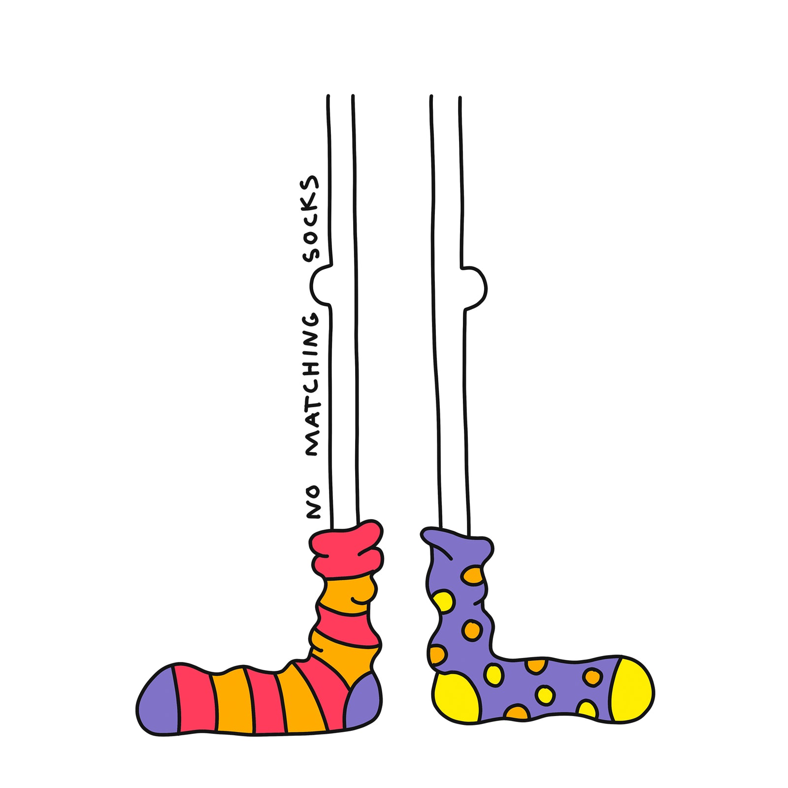 No Matching Socks t-shirt by Lonely Kids Club