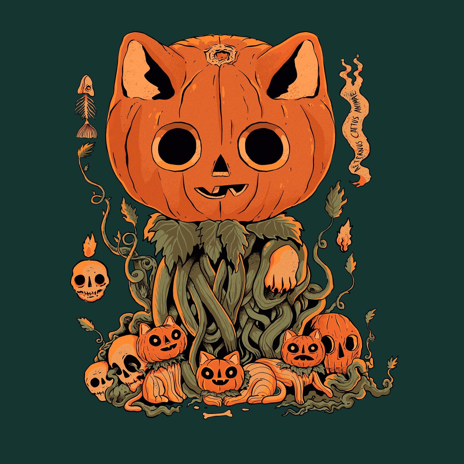 Great Pumpkin Cat Hoodie hoodie by Lonely Kids Club