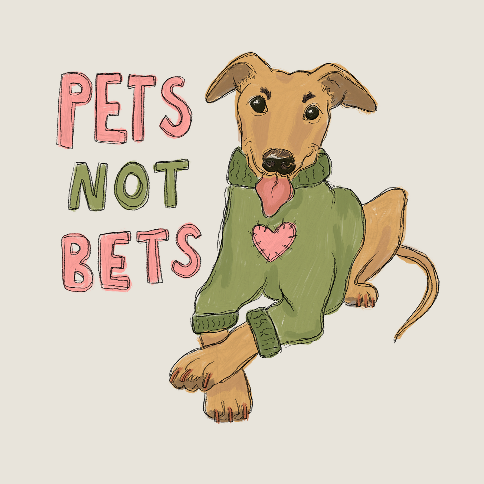 Pets Not Bets Jumper jumper by Lonely Kids Club