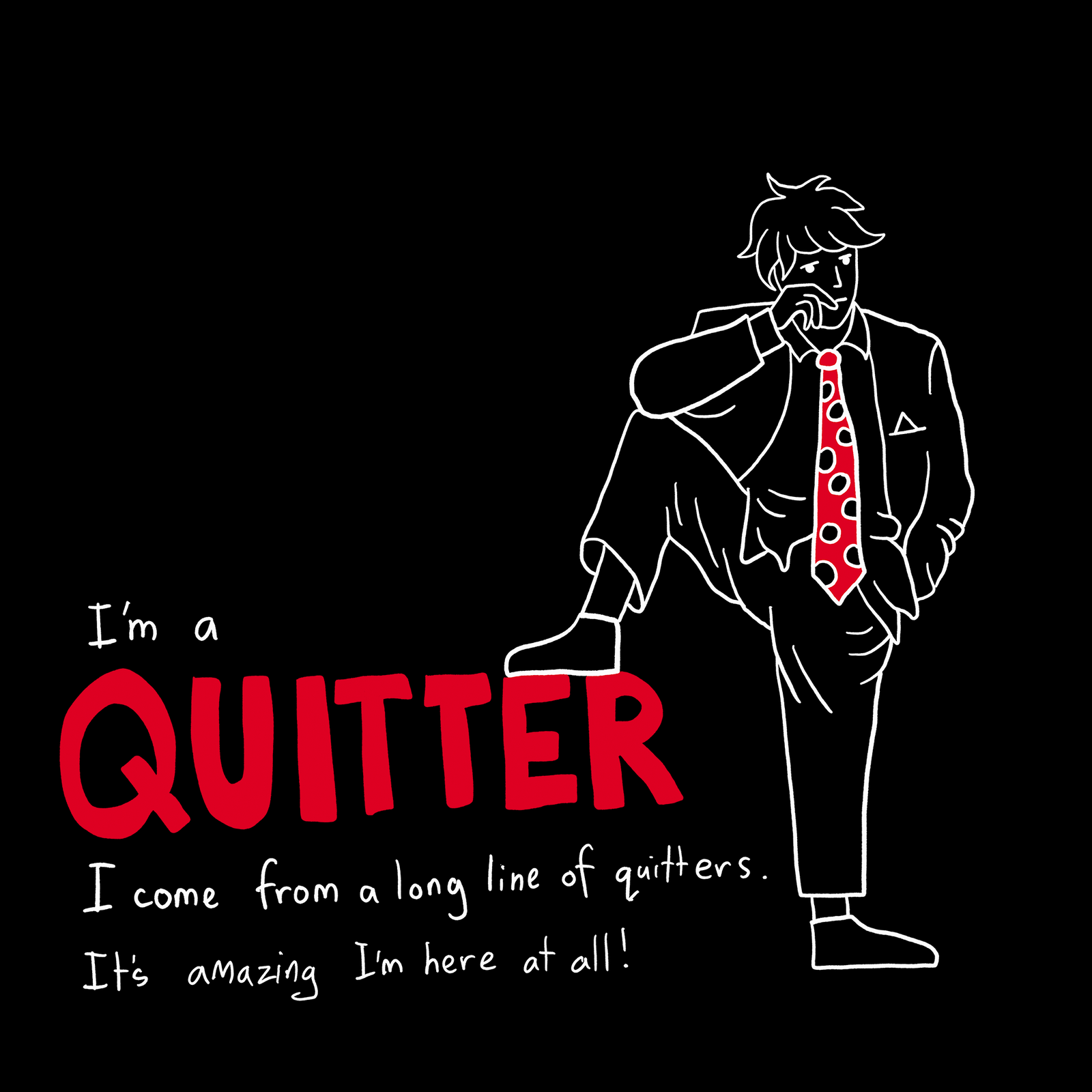 Quitter Tote tote bag by Lonely Kids Club