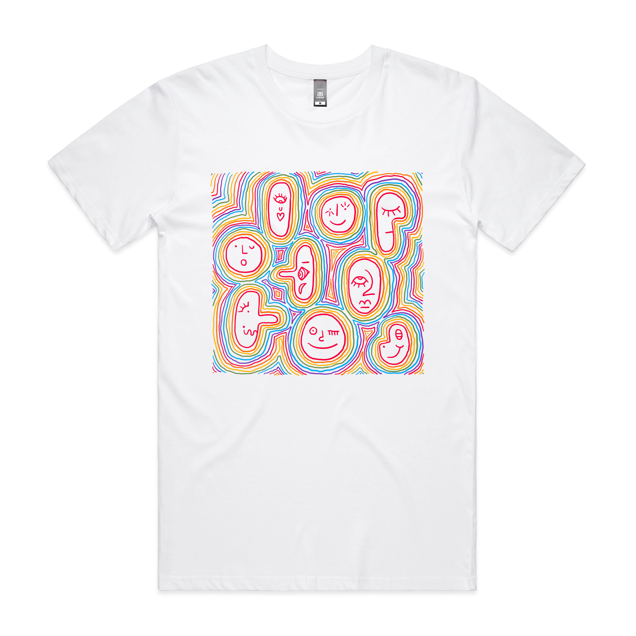 Rainbow Faces Tee