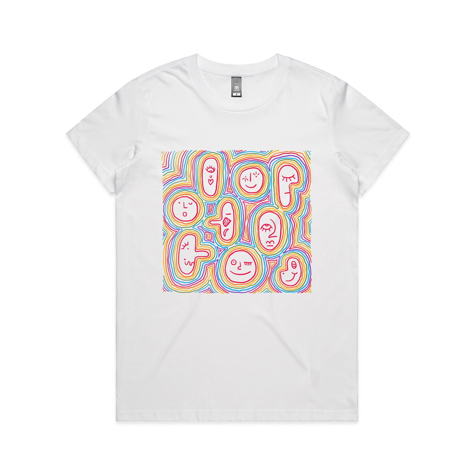 Rainbow Faces Tee