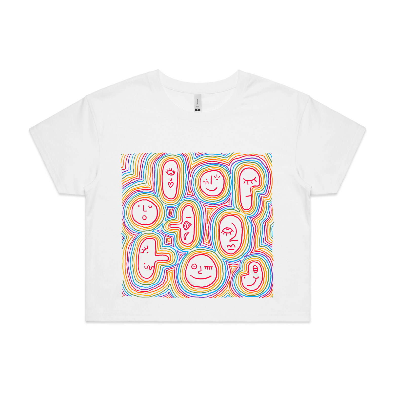 Rainbow Faces Tee