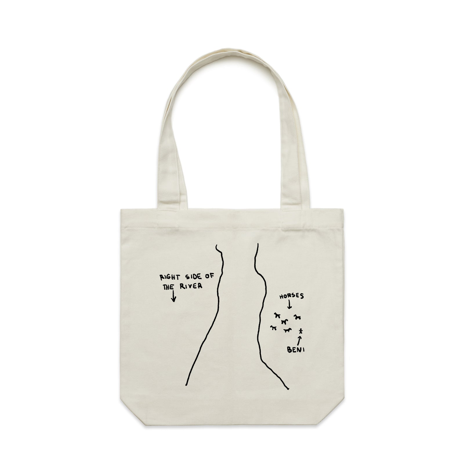 Right Side Of The River Tote tote bag by Lonely Kids Club