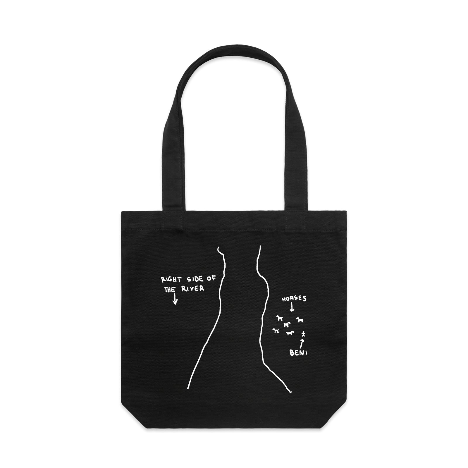 Right Side Of The River Tote tote bag by Lonely Kids Club
