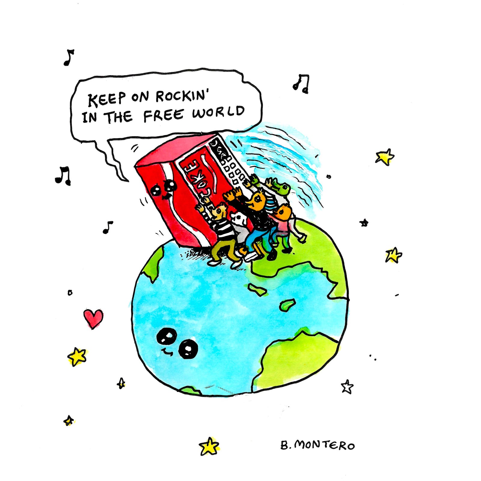 Rockin' In The Free World t-shirt by Lonely Kids Club