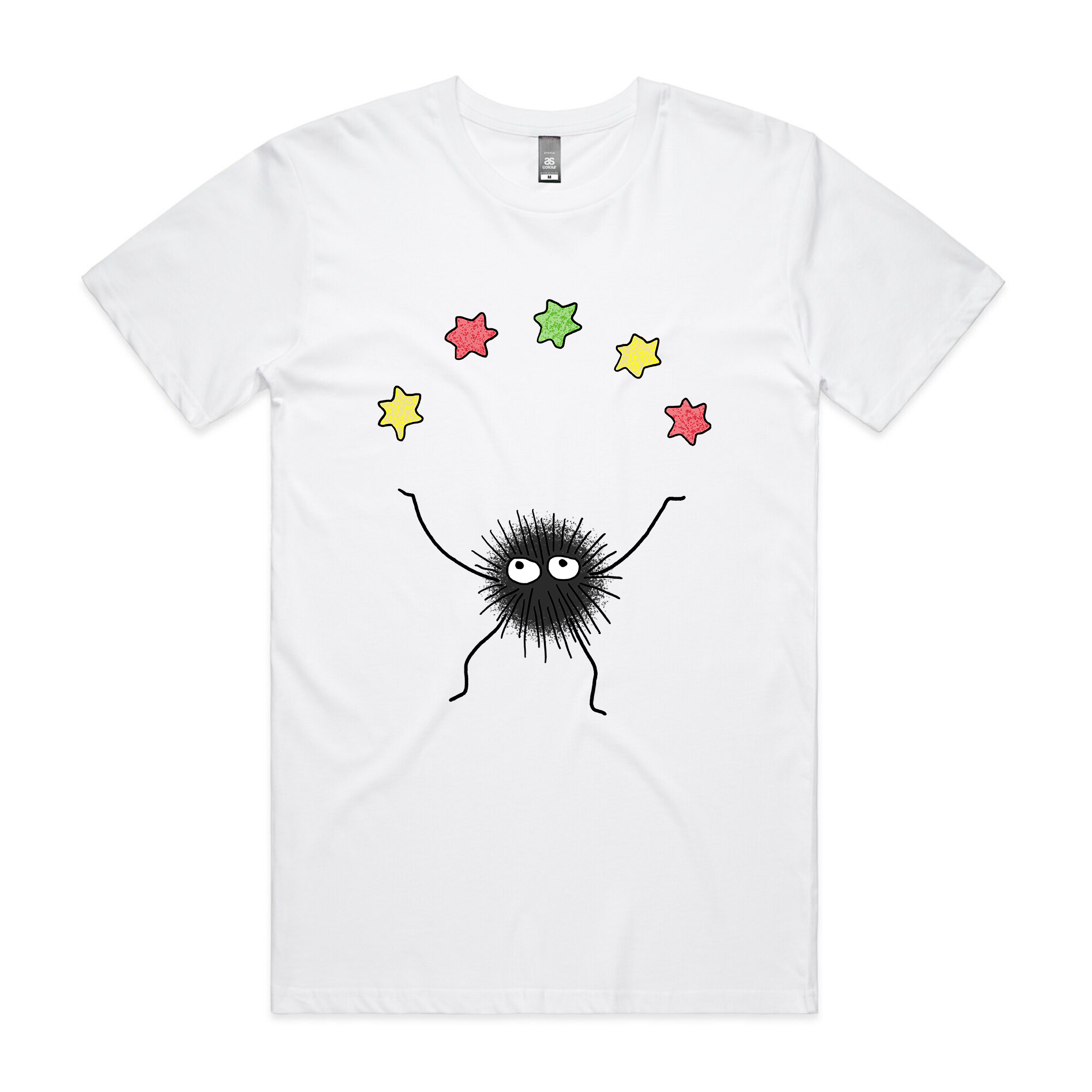 Cute Soot Sprite T-shirt, by Lonely Kids Club. Inspired by the adorable Soot Sprite from the Studio Ghibli Film Spirited Away, we print each one of these T-shirts on order in Australia.