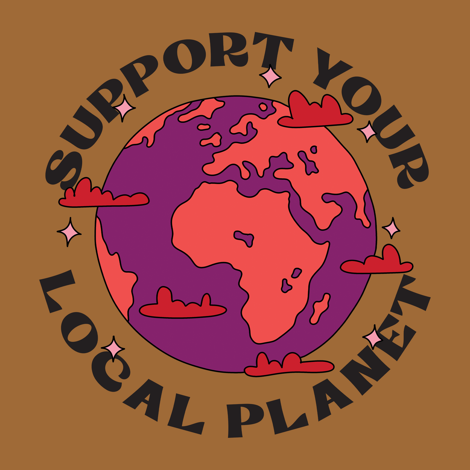 Support Your Local Planet Tote tote bag by Lonely Kids Club