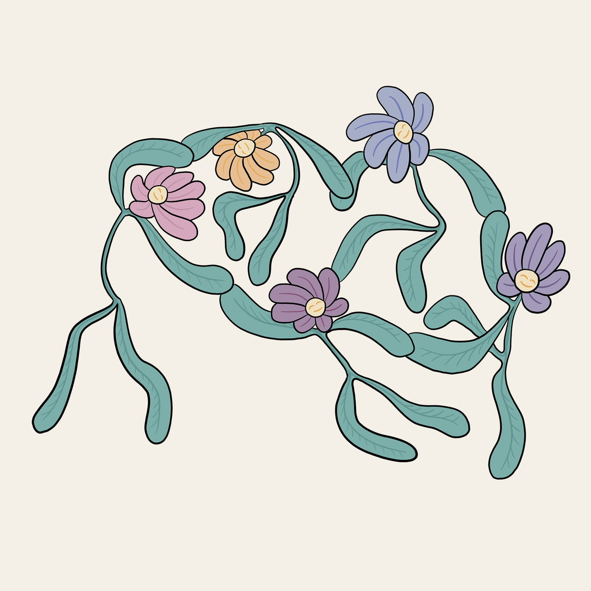 The Flower Dance Tote tote bag by Lonely Kids Club