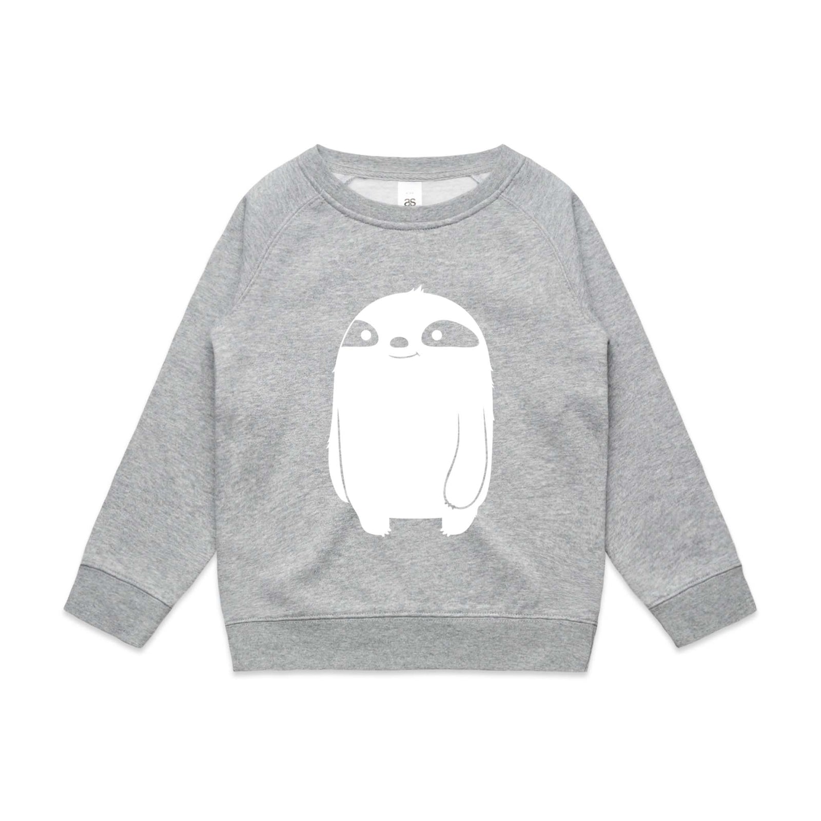 Grey Marle kids jumper with Travis Kids Jumper graphic by Lonely Kids Club