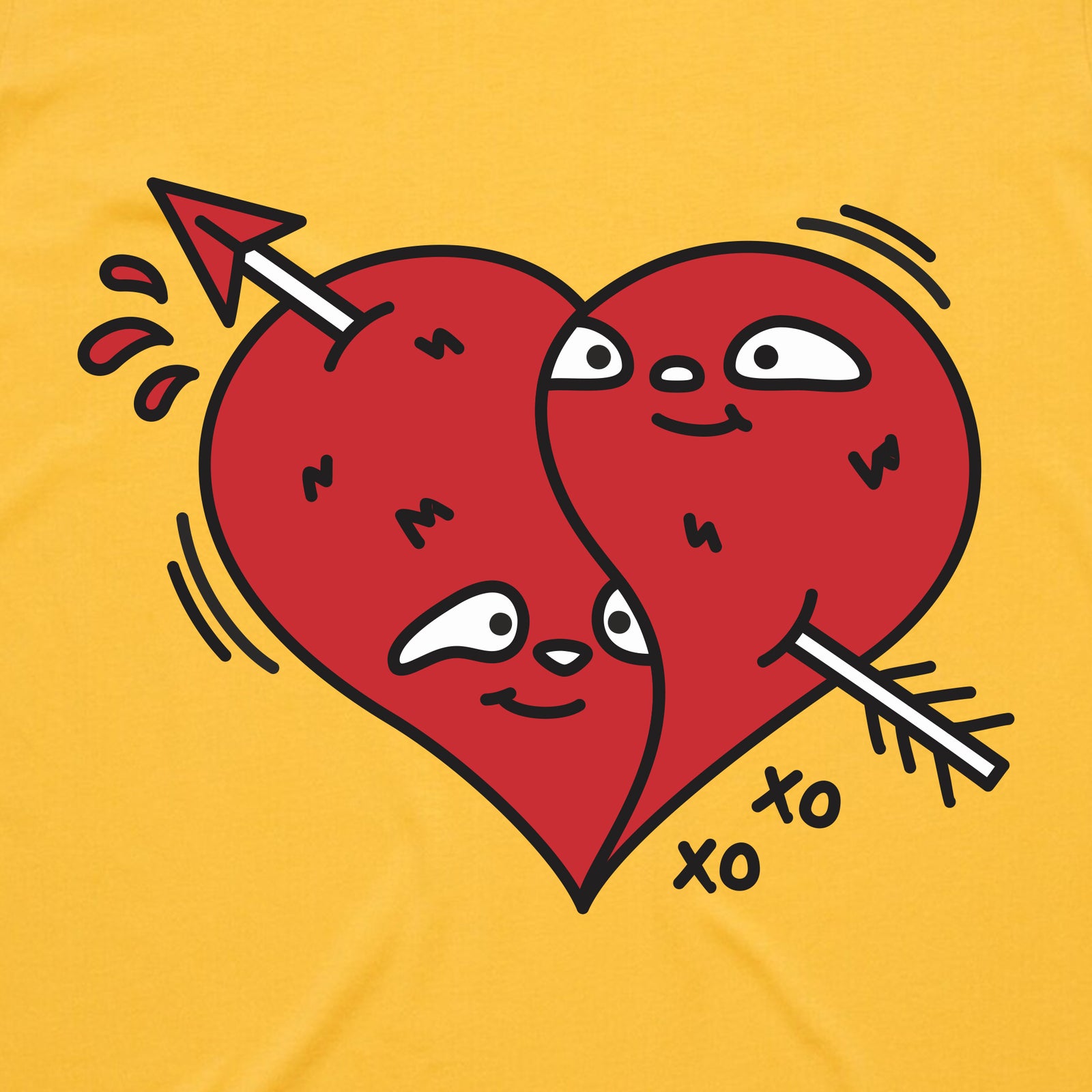 Two Hearts t-shirt by Lonely Kids Club