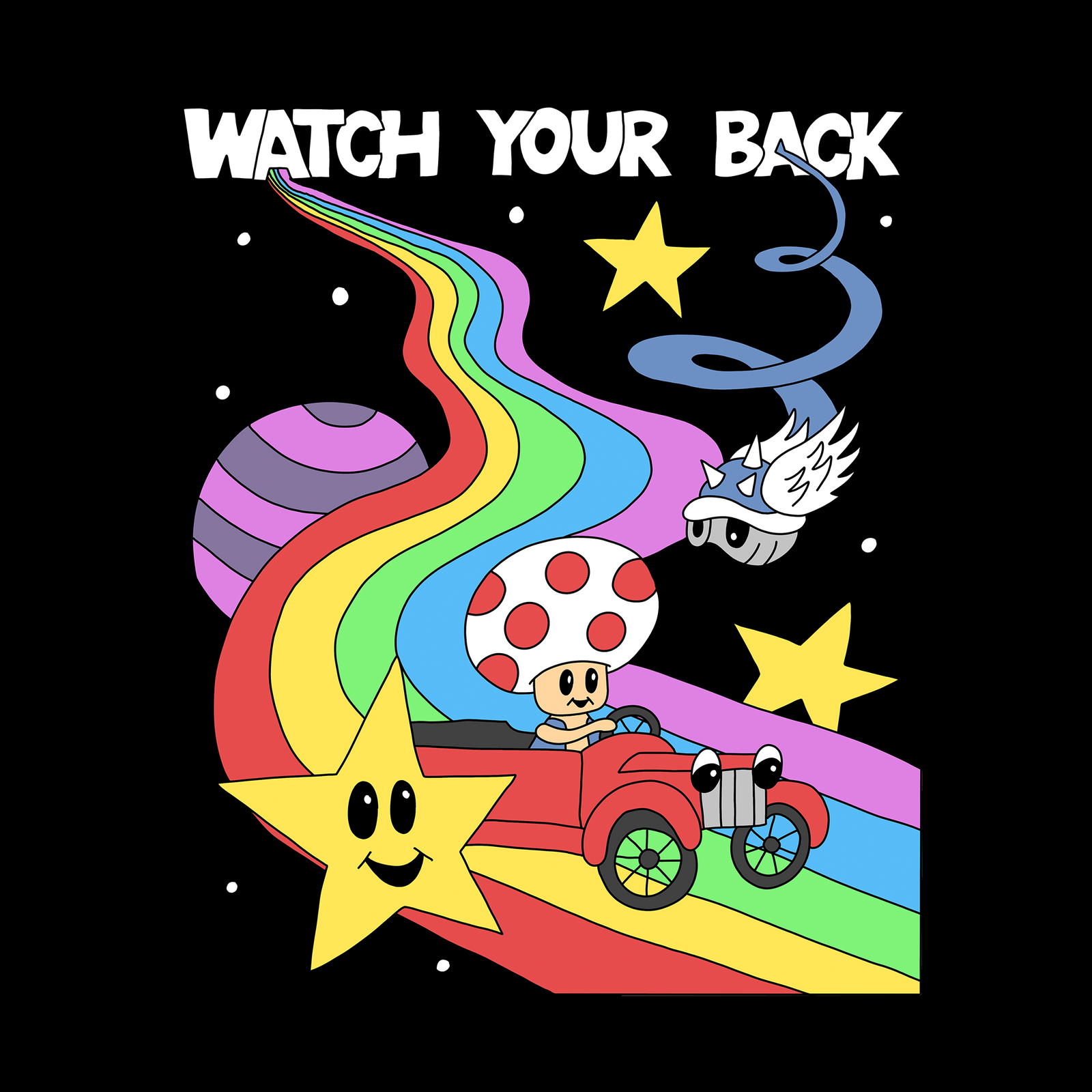 Watch Your Back Tote tote bag by Lonely Kids Club