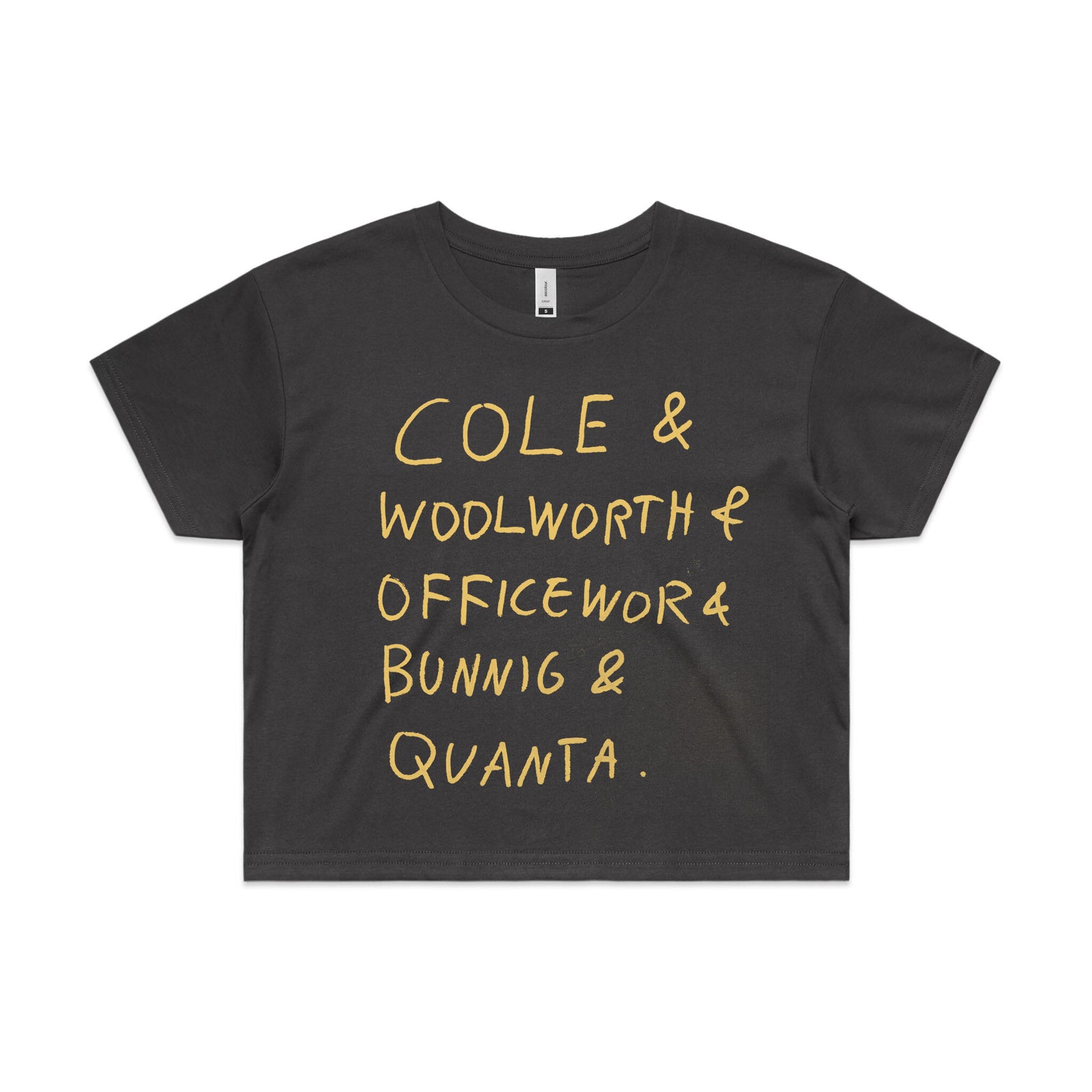 Faded Black crop top with Cole graphic by Lonely Kids Club