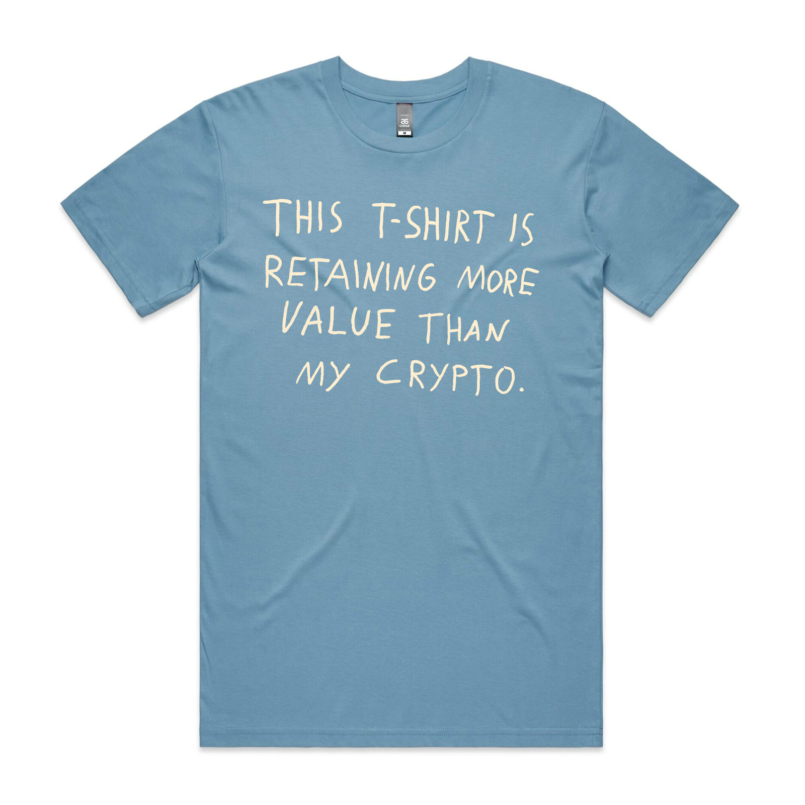 Carolina Blue unisex t-shirt with Retaining Value graphic by Lonely Kids Club