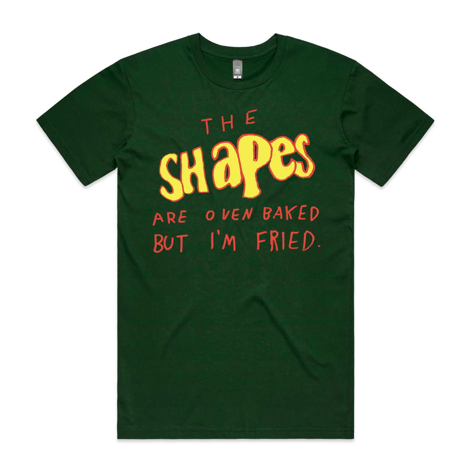Forest Green unisex t-shirt with Shapes graphic by Lonely Kids Club
