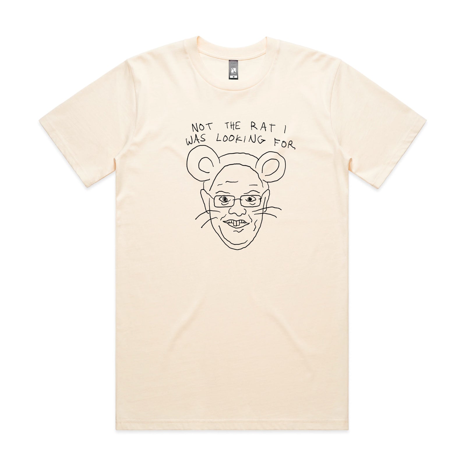 Natural unisex t-shirt with Rat graphic by Lonely Kids Club