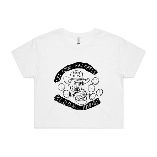 1000 Falafels Tee by Lonely Kids Club. All clothing from our T-shirts to our shorts and hoodies are ethically made, and printed packed and shipped from Sydney.