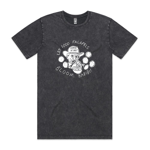 1000 Falafels Tee by Lonely Kids Club. All clothing from our T-shirts to our shorts and hoodies are ethically made, and printed packed and shipped from Sydney.