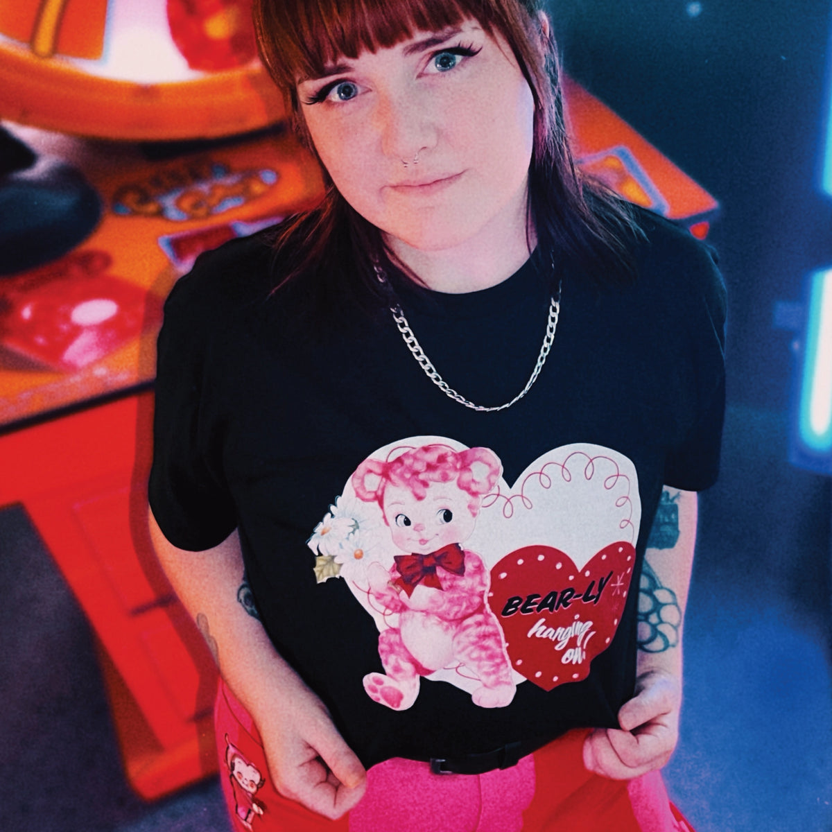Bearly Hanging On t-shirt by Lonely Kids Club