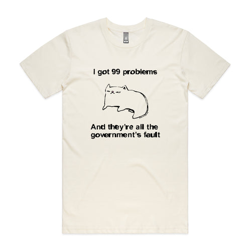 99 Problems Tee by Lonely Kids Club. All clothing from our T-shirts to our shorts and hoodies are ethically made, and printed packed and shipped from Sydney.