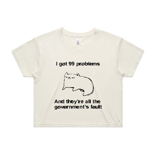 99 Problems Tee by Lonely Kids Club. All clothing from our T-shirts to our shorts and hoodies are ethically made, and printed packed and shipped from Sydney.