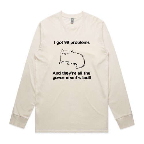 99 Problems Tee by Lonely Kids Club. All clothing from our T-shirts to our shorts and hoodies are ethically made, and printed packed and shipped from Sydney.