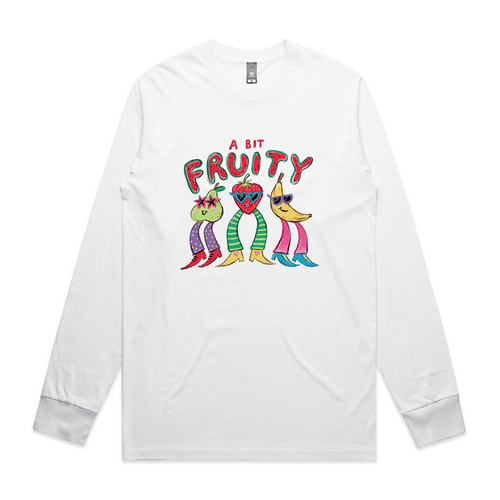 A Bit Fruity Tee by Lonely Kids Club. All clothing from our T-shirts to our shorts and hoodies are ethically made, and printed packed and shipped from Sydney.