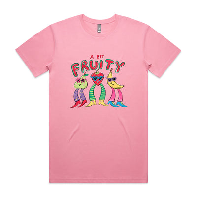 A Bit Fruity Tee by Lonely Kids Club. All clothing from our T-shirts to our shorts and hoodies are ethically made, and printed packed and shipped from Sydney.