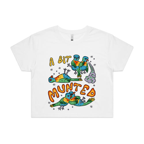 A Bit Munted Tee by Lonely Kids Club. All clothing from our T-shirts to our shorts and hoodies are ethically made, and printed packed and shipped from Sydney.