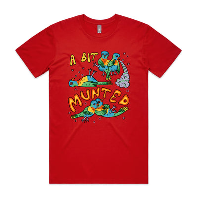 A Bit Munted Tee by Lonely Kids Club. All clothing from our T-shirts to our shorts and hoodies are ethically made, and printed packed and shipped from Sydney.