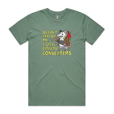 A.I. Can't Replace Me Tee by Lonely Kids Club. All clothing from our T-shirts to our shorts and hoodies are ethically made, and printed packed and shipped from Sydney.