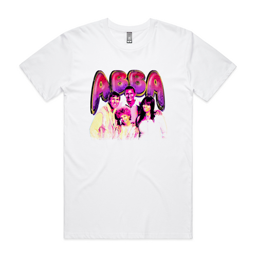ABBA Tee by Lonely Kids Club. All clothing from our T-shirts to our shorts and hoodies are ethically made, and printed packed and shipped from Sydney.